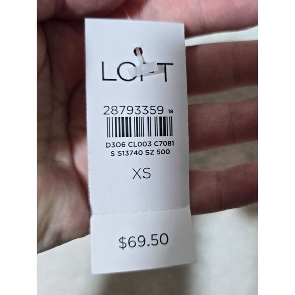 Loft Sweater XS White Casual Basics Capsule Wardrobe Kangaroo Pocket Turtle Neck - Picture 5 of 13